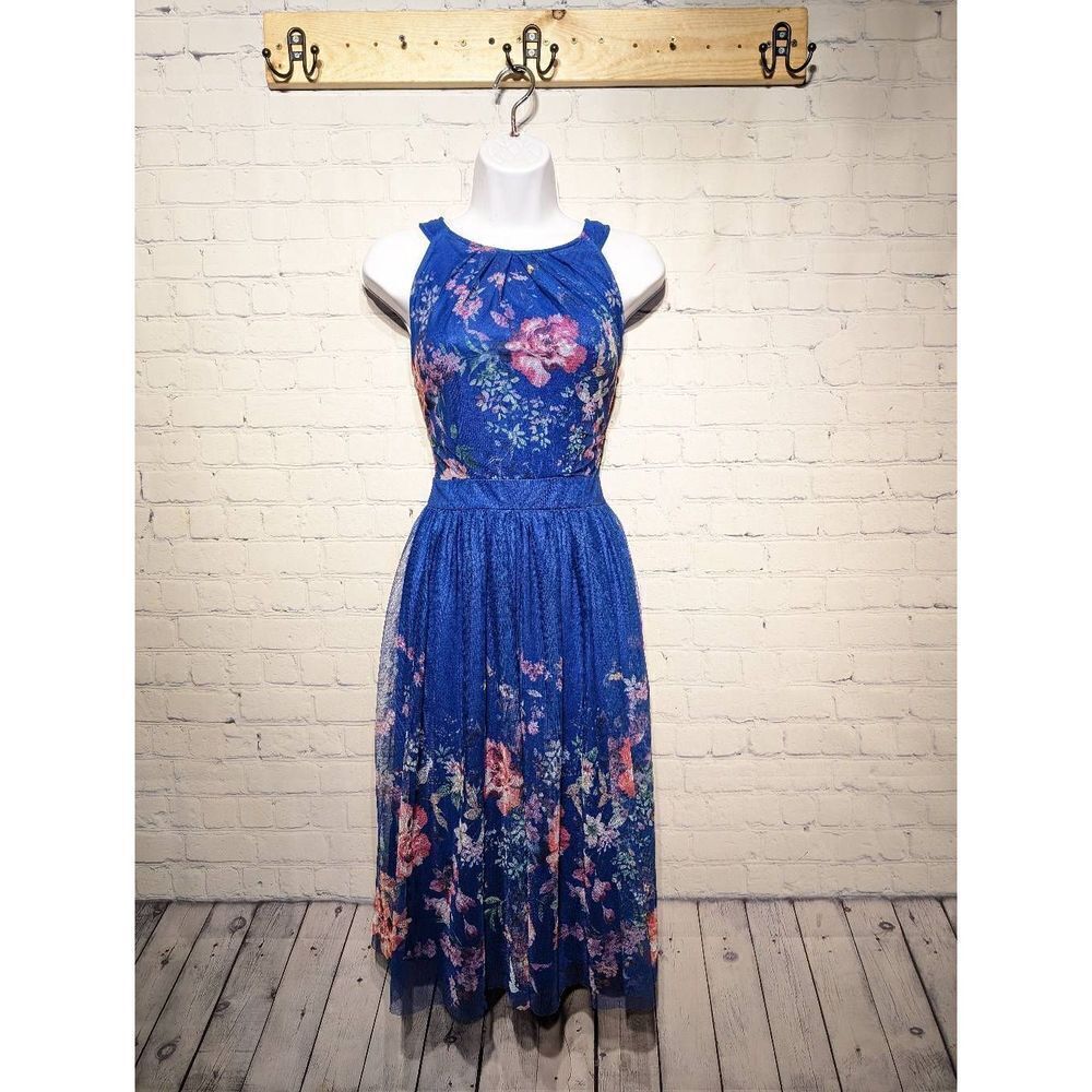 Candalite floral fit & flare dress size small